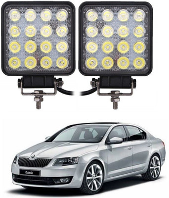 AUTOGARH Square Shape 16 Led Fog Lamp in 24W For Octavia Headlight Car LED for Skoda (24 V, 48 W)(Octavia, Pack of 2)