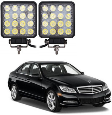 AUTOGARH Square shape 16 LED Fog Lamp For B-Class Headlight Car, Motorbike, Truck, Van LED for Mercedes Benz (12 V, 48 W)(B-Class, Pack of 2)