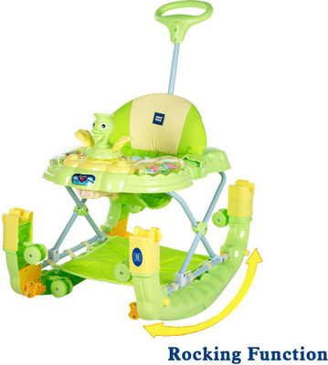 MeeMee Musical Walker & Rocker With Parent Rod(Green)