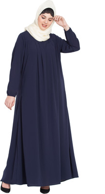 Nazneen Nida Matte Solid Abaya(Blue)