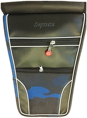 Supreme Tank_Cover_BLUE_on_Black_a131 Strap Suzuki GS 150R Bike Tank Cover(3 L)