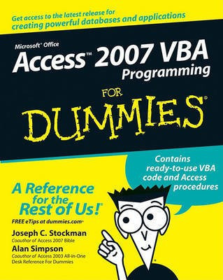 Access 2007 VBA Programming For Dummies(English, Electronic book text, Stockman Joseph C.)
