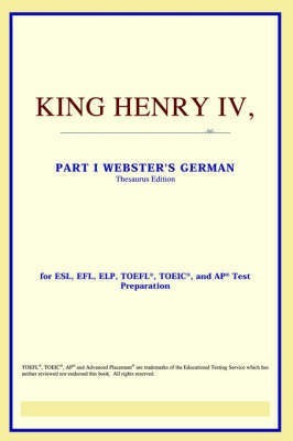 King Henry IV, Part I (Webster's German Thesaurus Edition)(English, Paperback, Icon Reference)