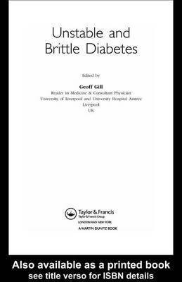 Unstable and Brittle Diabetes(English, Electronic book text, unknown)