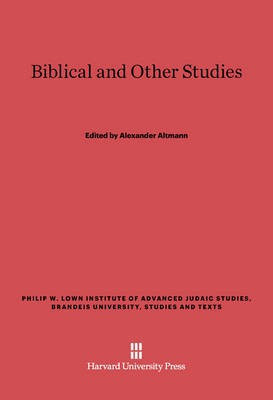 Biblical and Other Studies(English, Electronic book text, unknown)
