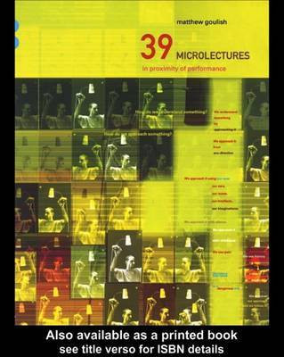 39 Microlectures(English, Electronic book text, Goulish Matthew)