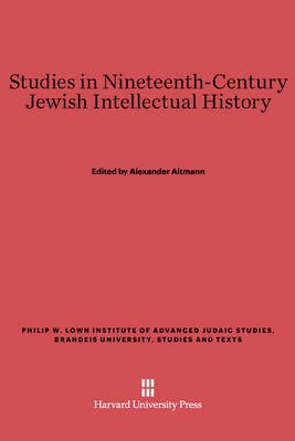 Studies in Nineteenth-Century Jewish Intellectual History(English, Electronic book text, unknown)