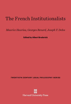 The French Institutionalists(English, Electronic book text, unknown)