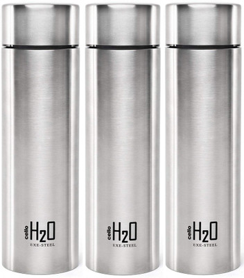 cello 1000 ml Steel, Aluminium Bottle(Pack of 3, Silver)