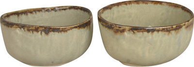 StyleMyWay Ceramic Serving Bowl(Pack of 2, Grey)