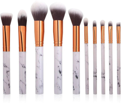 

Baoiishi Marble Finish Premium Cosmetic Makeup Brush Set(Pack of 10)