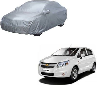 AUTO STAR Car Cover For Chevrolet Spark (Without Mirror Pockets)(Silver)