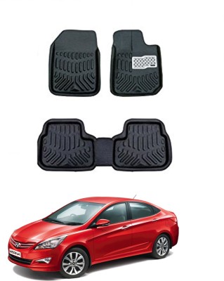 MAGNET Plastic 3D Mat For  Hyundai Verna Fluidic(Black)