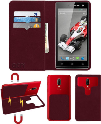 ACM Flip Cover for Xolo Q1010i(Maroon, Cases with Holder, Pack of: 1)