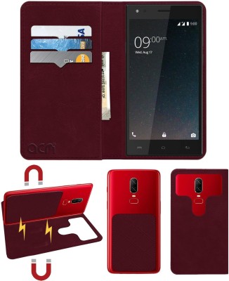 ACM Flip Cover for Xolo Era 3(Maroon, Cases with Holder, Pack of: 1)