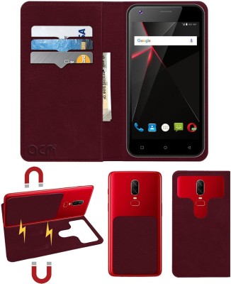 ACM Flip Cover for Swipe Elite 2 Plus 2017 4g Lte(Maroon, Cases with Holder, Pack of: 1)