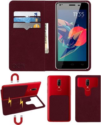 ACM Flip Cover for Sansui U52(Maroon, Cases with Holder, Pack of: 1)