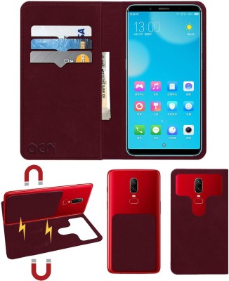 ACM Flip Cover for Zte Nubia Z18 Mini(Maroon, Cases with Holder, Pack of: 1)