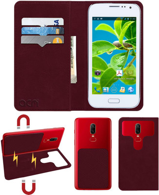 ACM Flip Cover for Datawind Pocket Surfer 5(Maroon, Cases with Holder, Pack of: 1)