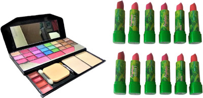 

Miss Boss 12 piece of green tea lipstick and makeup kit , pack of 2(Set of 2)