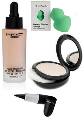 

PINKPANDA Sponge Puff, Studio Waterweight Foundation, Fix Compact, Stick kajal(Set of 4)