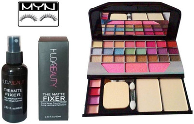 

Myn Makeup kit with makeup fixer and eyelash(Set of 3)