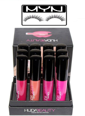 

Myn Combo Of 12 pc set matte lipstick With 1 Pair Eyelashes(Set of 2)