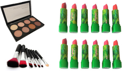 

Miss Boss 12 green tea lipstick , concealer and black brush,(Set of 3)