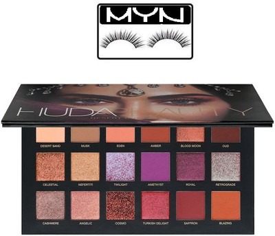 

Myn Combo of desert dusk eyeshadow palette and 1 eyelash(Set of 2)
