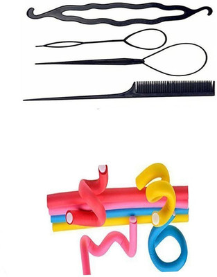 

S R Enterprises hair soft stick curly hair roller and diy kit [pack of 12pcs](Set of 12)