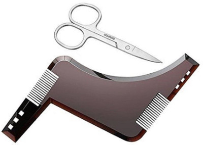 

Stylazo Men Shaping Beard Comb Reusable And Comfortable for Men Shaping Beard Comb And Scissors Combo (Pack of 2)(Set of 2)