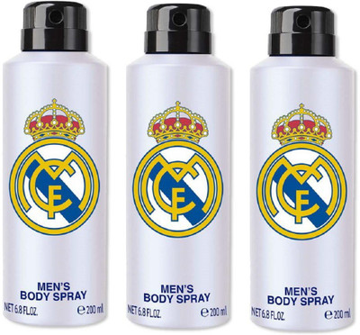 

Real Madrid Original White Combo Pack Of 3 Deodorant Spray - For Men(600 ml, Pack of 3)