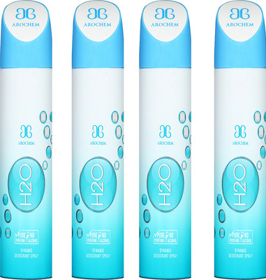 

AROCHEM H2O - 4 DYNAMIC PURE ORIGINAL Deodorant Spray - For Men & Women(200 ml, Pack of 4)