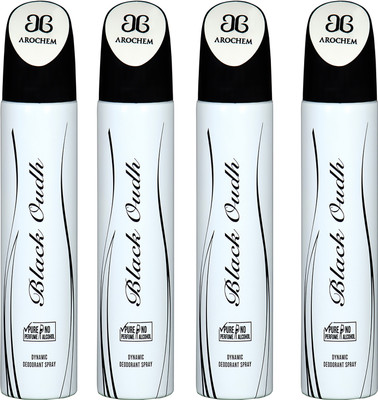 

AROCHEM BLACK OUDH - 4 DYNAMIC PURE ORIGINAL Deodorant Spray - For Men & Women(200 ml, Pack of 4)