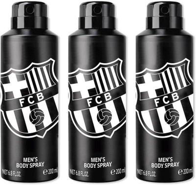 

FC Barcelona Original Black Combo Pack Of 3 Deodorant Spray - For Men(600 ml, Pack of 3)