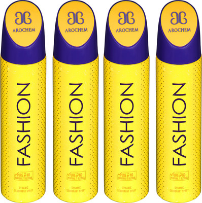 

AROCHEM FASHION - 4 DYNAMIC PURE ORIGINAL Deodorant Spray - For Men & Women(200 ml, Pack of 4)
