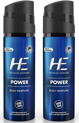 

He Power Perfume Body Spray - For Men(300 ml, Pack of 2)