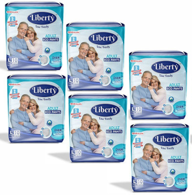 

Liberty OVER NIGHT PROTECTION PANT STYLE ADULT DIAPER L SIZE - L(60 Pieces)