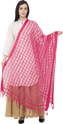 A R SILK Cotton Blend Self Design Women Dupatta