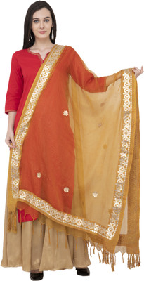 A R SILK Cotton Blend Self Design Women Dupatta