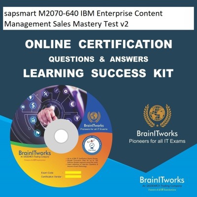 

SAPSMART M2070-640 IBM Enterprise Content Management Sales Mastery Test v2 Online Certification Video Learning Success Kit(DVD)