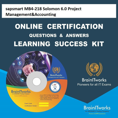 

SAPSMART MB4-218 Solomon 6.0 Project Management&Accounting Online Certification Video Learning Success Kit(DVD)
