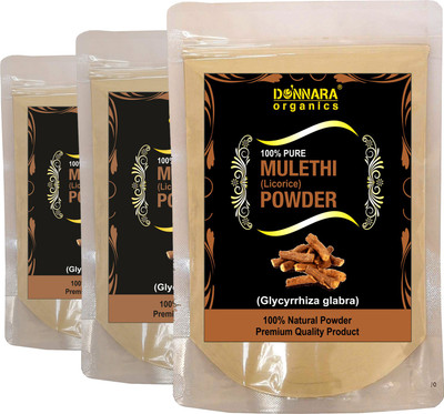 

Donnara Organics 100% Natural Mulethi(Licorice) Powder Combo pack of 3 of 150 gms(450 gms)(450 g)