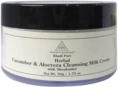 

Khadi Pure Herbal Cucumber & Aloevera Cleansing Milk Cream with Sheabutter(50 g)