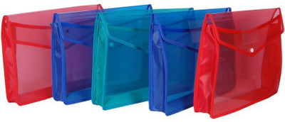 MAGPIE Polypropylene Document Bag Flexi Case File Folder Set of 5(Set Of 5, Multicolor)