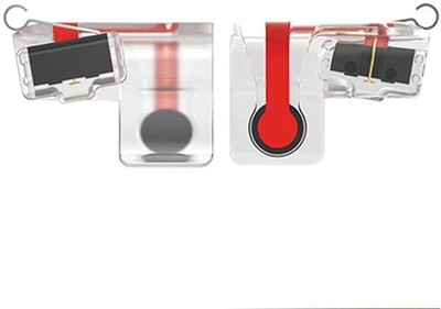 

LIFEMUSIC Latest Technology Smartphone Gaming PUBG Trigger Fire Button Handle L1R1 Shooter Controller for PUBG Gaming Lovers Gaming Accessory Kit(Red, Transparent, For iOS, Android, Mac OS)