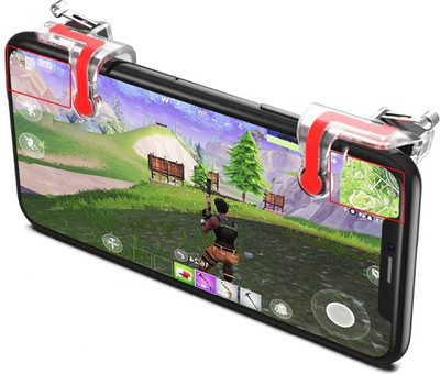 

KBOOM High Quality Pugb Gaming Triggers Game Joystick Controller For Mobile Phone Joystick L1R1 Shooter Trigger, Fire Buttons, Aim Key, Handle, Gamedpad, Sensitive Shoot Physical Mobile Game Controller for PUBG / Survival Rule / Arbor Output / Critical Op