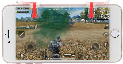

LIFEMUSIC [NEW ARRIVE] PUBG Trigger L1R1 Mobile Fire Button Shooter Controller High Sensitive PUBG Mobile Game Controller, Aim Key For Rules of Survival, Battle Royale L1R1 Sensitive Shoot and Aim Gaming Accessory Kit(Red, Transparent, For iOS, Android, M