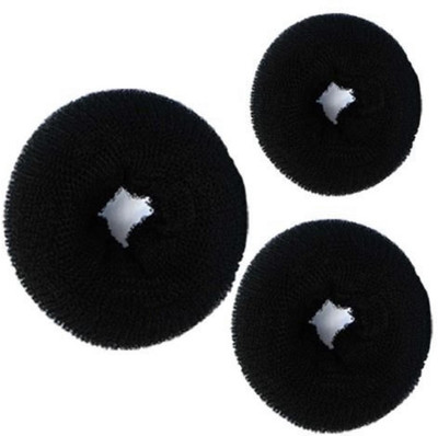 

S R Enterprises hair donuts jkuda maker bun different size [pack of 3 pcs] Hair Accessory Set(Black)