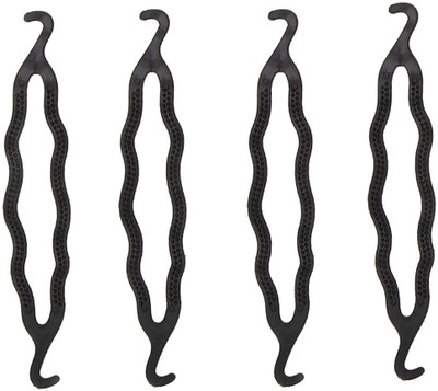 

GadinFashion Pack of 4, Styling Clip Bun Maker Braid Tool Bun (Black) Hair Accessory Set For Women And Girls Hair Accessory Set(Black)